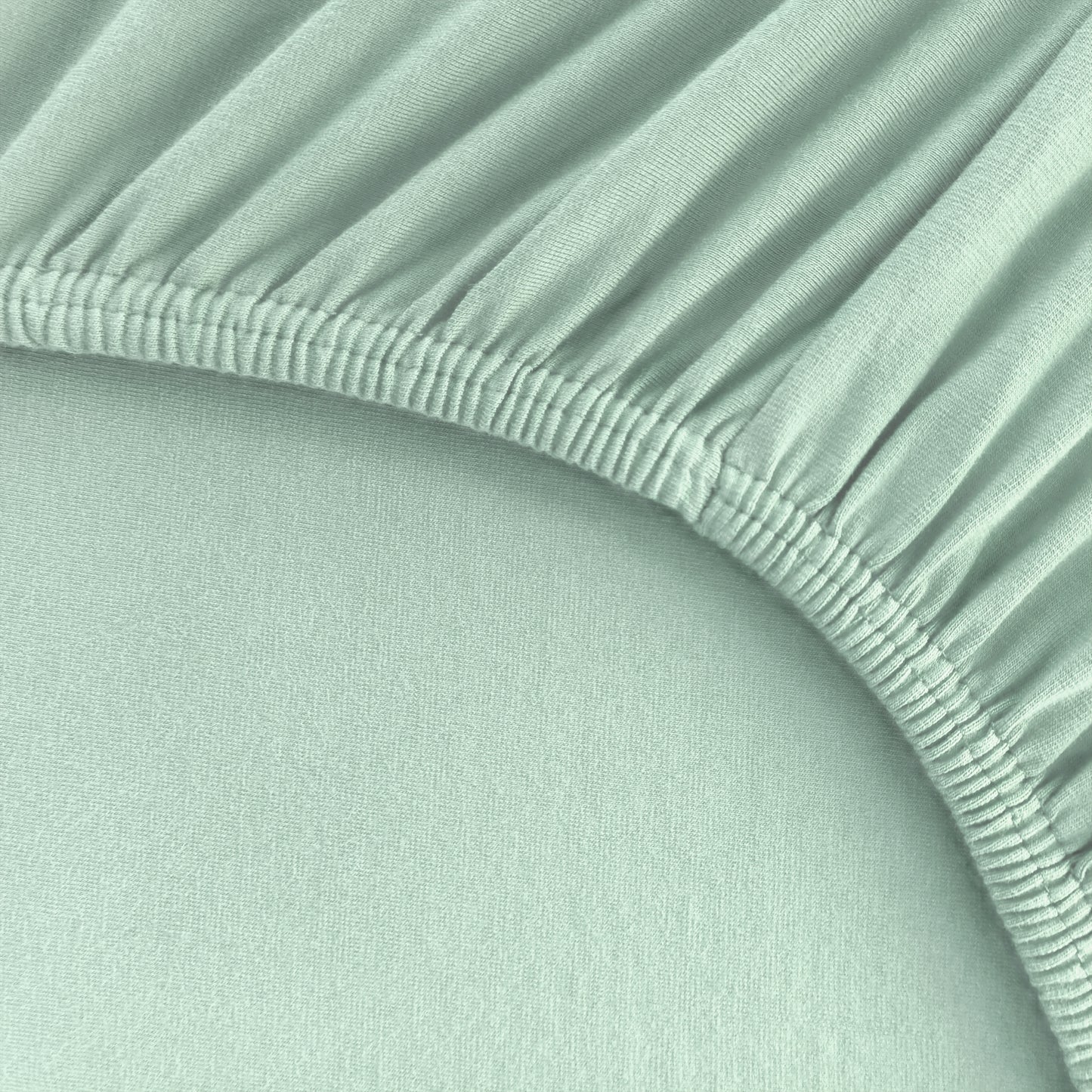 Jersey Spannbettlaken Baumwolle Elasthan seegrün