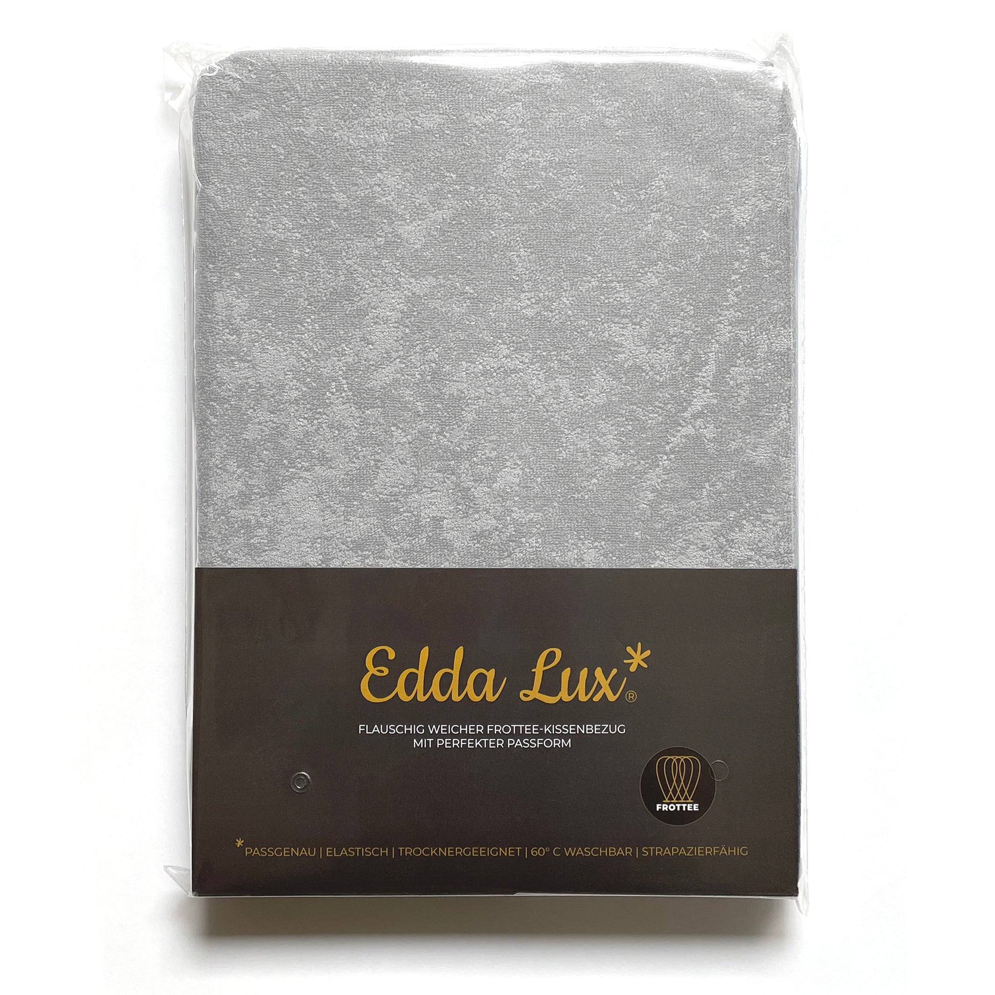Verpackung von Edda Lux Frottee Kissenbezüge für Tempur Kissenbezug in Hellgrau