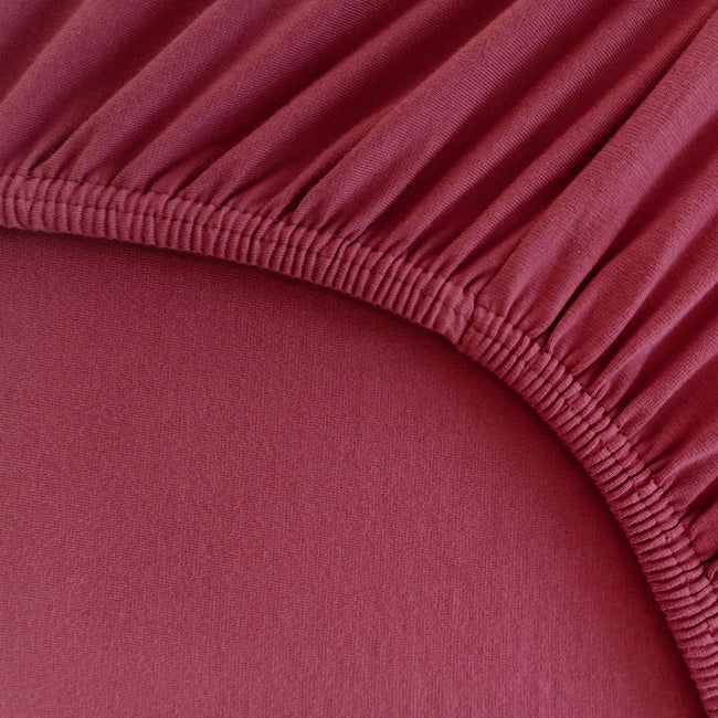 140x200 cm bis 160x220 cm - Premium Spannbettlaken für bugund granatapfel