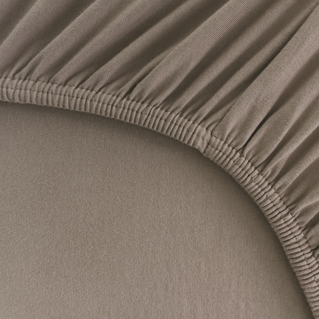 140x200 cm bis 160x220 cm - Premium Spannbettlaken  braun toffee