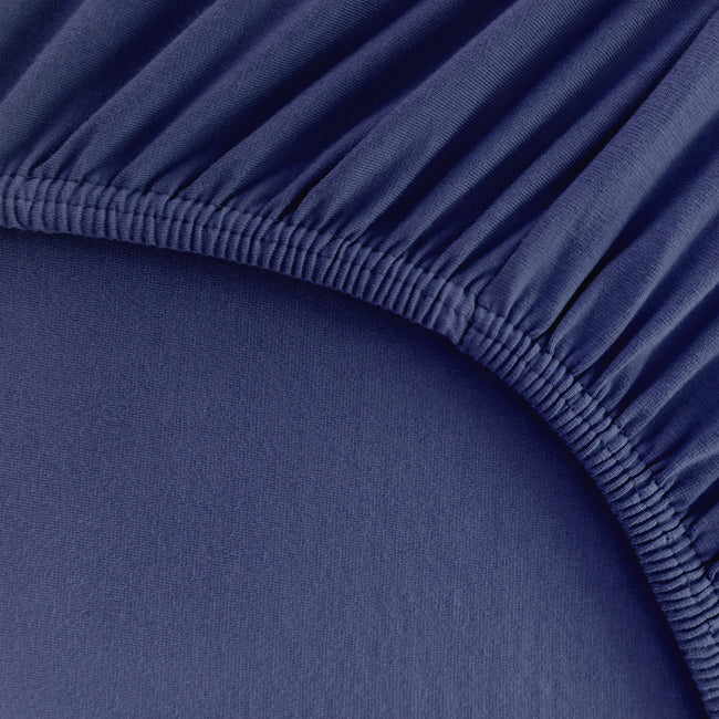 140x200 cm bis 160x220 cm - Premium Spannbettlaken für dunkelblau blaubeere